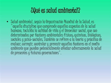 Salud Ambiental