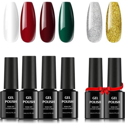 Tomicca Vernis Semi Permanent Rouge Vernis Ongles Gels Couleurs