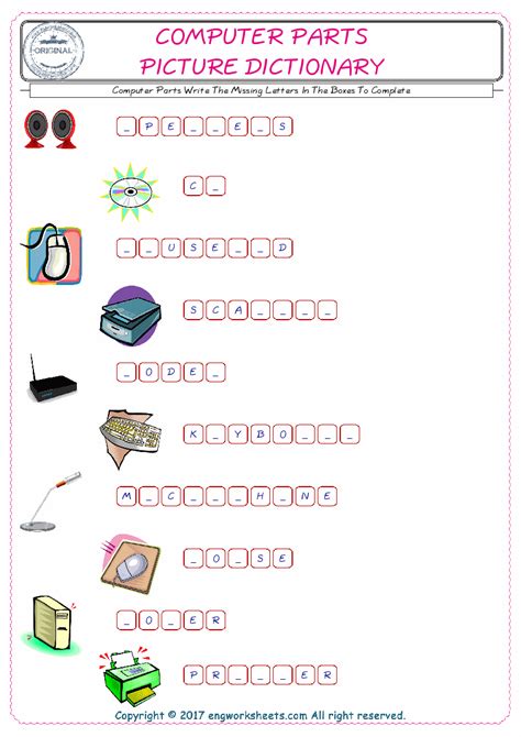 Parts Of Keyboard Grade 1