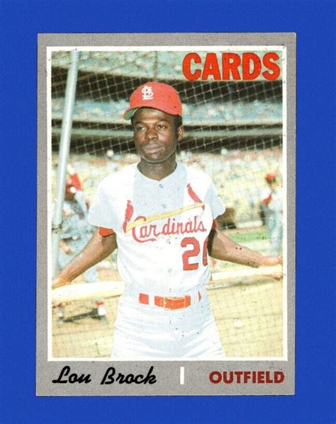 Topps Set Break Lou Brock Nr Mint Gmcards Ebay