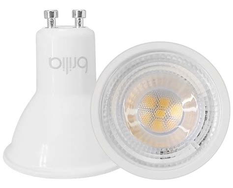 Lâmpada Dicroica Led Mr16 6 5w Bivolt Gu10 Brilia Frio 6500k Lâmpada