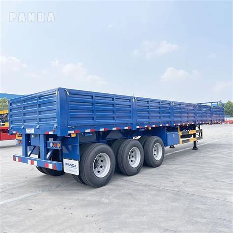 Flatbed Drop Side Wall Grain Trailer For Sale - Panda