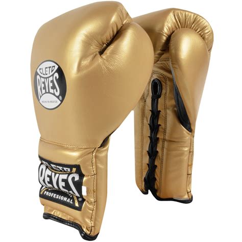 Cleto Reyes Traditional Lace Up Training Boxing Gloves Solid Gold