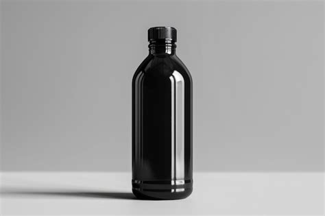 Premium Photo Dark Glass Bottle Mockup Ai Generated