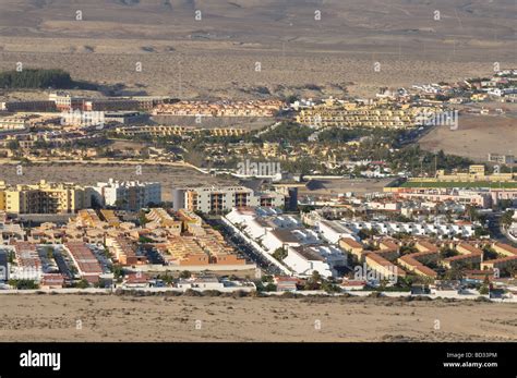 Vista Aérea De La Ciudad De Costa Calma Fuerteventura Islas Canarias España Fotografía De