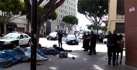 Lapd Caught On Video Shooting Homeless Man To Death Huffpost