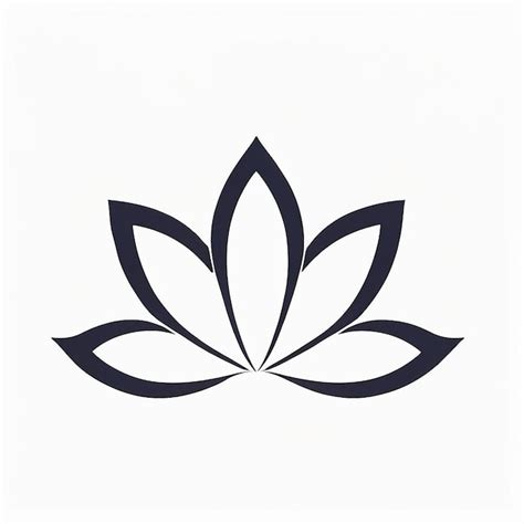 Icono de la flor de loto logotipo en plantilla de ilustración vectorial