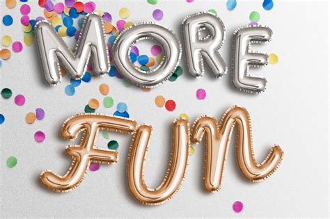 Foil Balloon Text Effect By Evlogiev Creative Products Thehungryjpeg