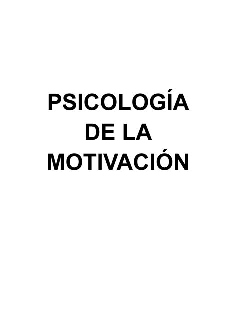 Psicolog A De La Motivaci N Apuntes Tema Psicolog A De La Motivaci N