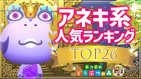 【あつ森】いちばん好きな『アネキ系住民』は？人気ランキング結果発表2022年 あつまれ どうぶつの森 Animal Crossing New