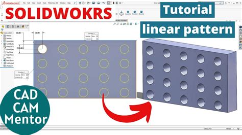 How To Make A Linear Pattern In 2d Sketch And 3d Geometry In Solidworks