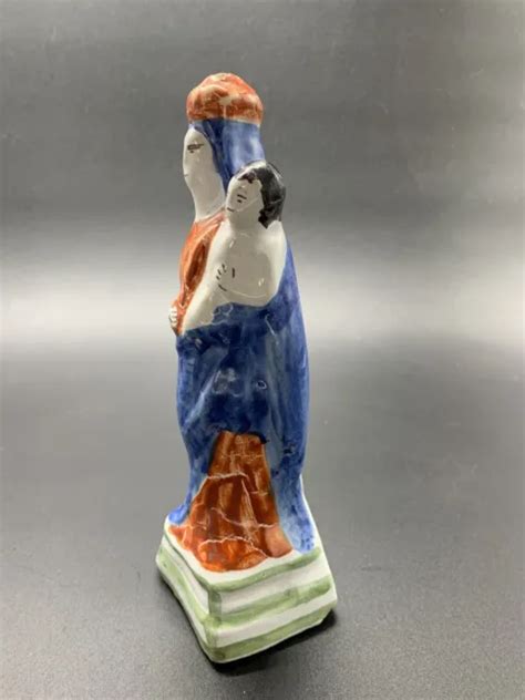 Ancienne Vierge D Accouch E Enfant Faience Nevers Quimper Old