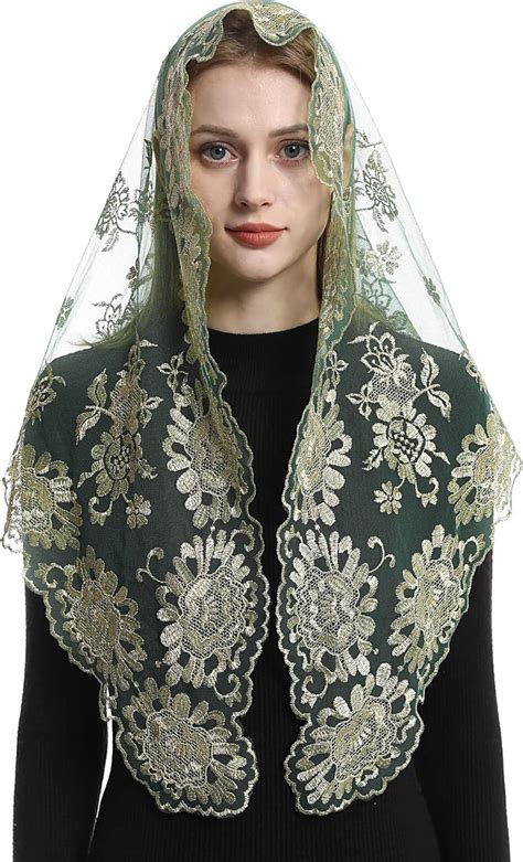 Bozidol Mantilla De Iglesia Con Velo Cat Lico Tri Ngulo Santa Virgen