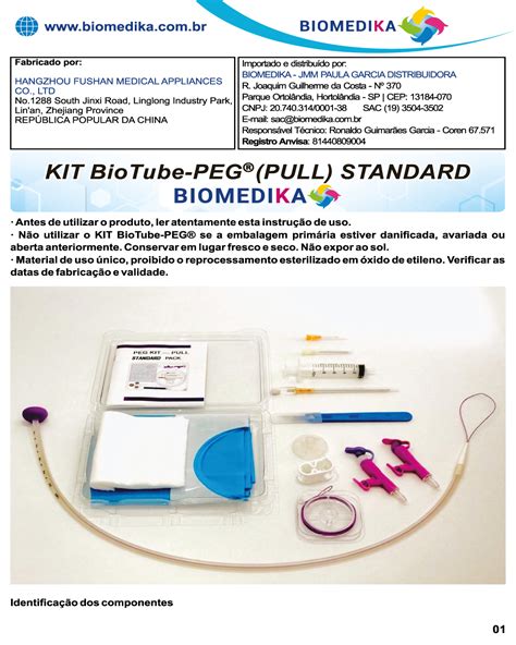 KIT DE GASTROSTOMIA PERCUTÂNEA ENDOSCÓPICA 16 FR BIOTUBE PEG PULL