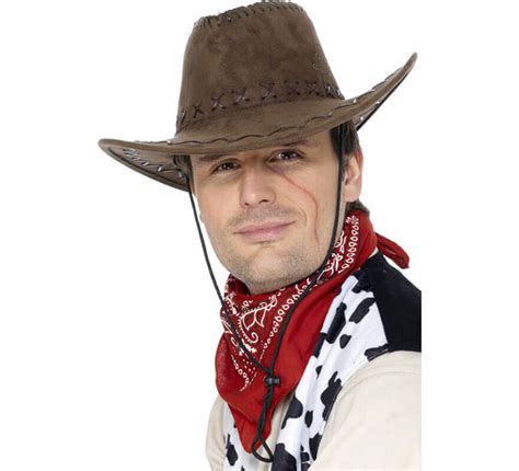 Cappello Da Cowboy In Pelle Scamosciata Marrone Per Uomo