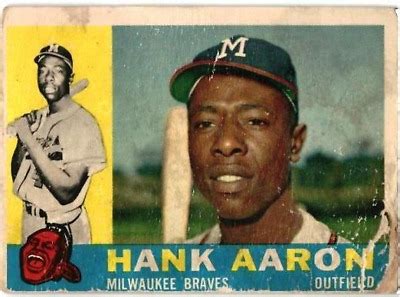 Topps Hank Aaron Milwaukee Braves Off Grade Ebay