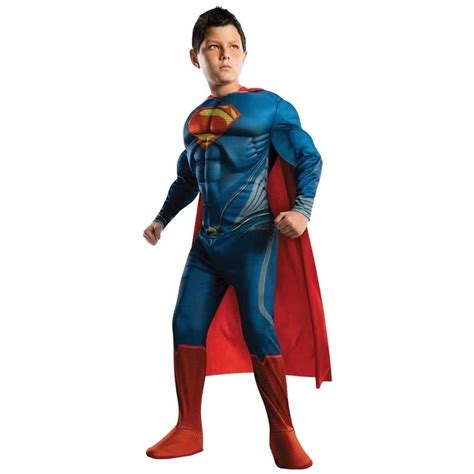 Rubie's Deluxe Superman Muscle Chest Boy's Superhero Halloween Costume ...