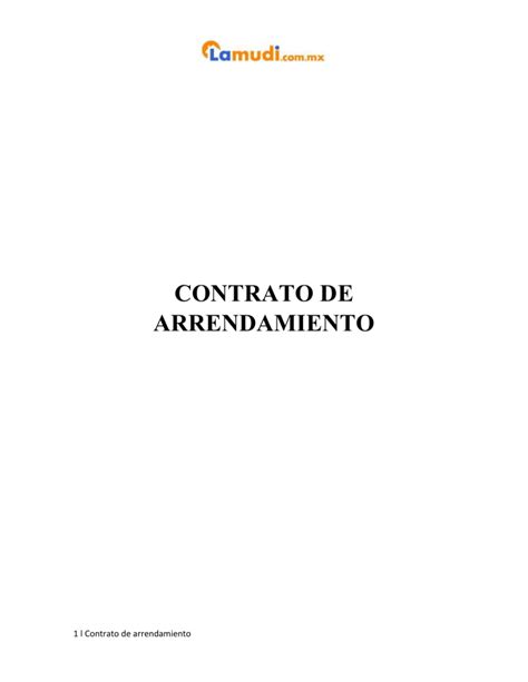 Contrato De Arrendamiento