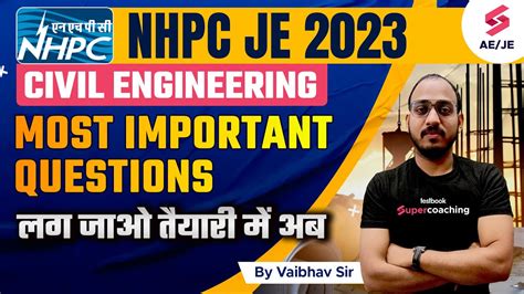 NHPC JE Recruitment 2023 NHPC JE Previous Year Question Paper Civil