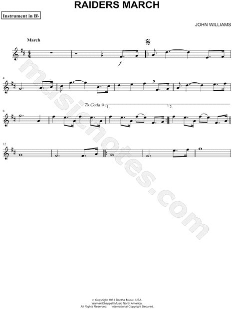 Indiana Jones Theme For Trumpet