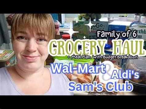 JUNE Weekly Grocery Haul With Budget Break Down Meal Plan Walmart