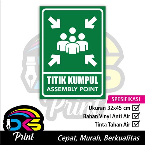 Jual Stiker Titik Kumpul Assembly Point Shopee Indonesia