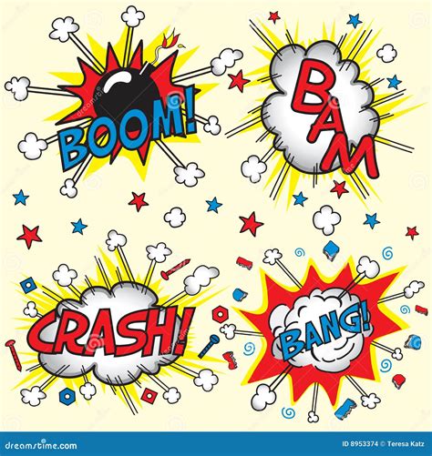 Crash, Bang, Boom And Bang! Stock Images - Image: 8953374