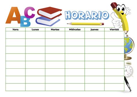 Horario Clases Para Imprimir Rodu