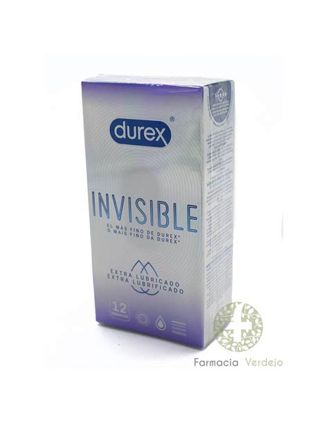 DUREX INVISIBLE EXTRA FINO EXTRA LUBRICADO PRESERVATIVOS 12 UNIDADES