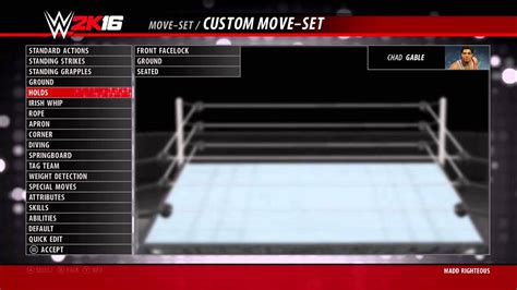 Wwe 2k16 Chad Gable Moveset Youtube