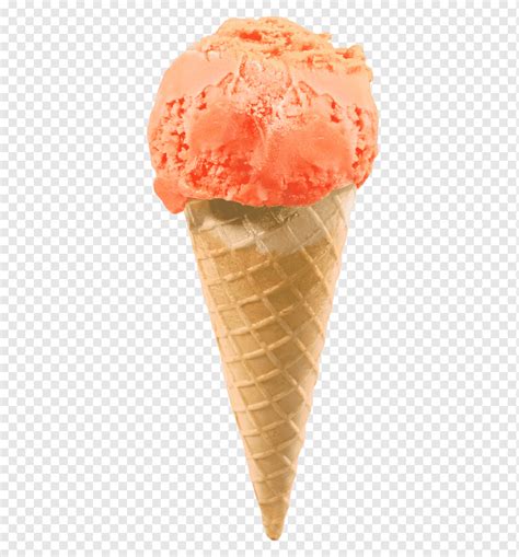 콘 아이스크림 콘 스노우 콘 와플 ICECREAM에 오렌지 아이스크림 크림 식품 냉동 디저트 png PNGWing