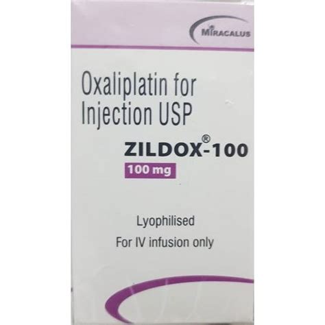 Zildox Oxaliplatin For Injection Usp Packaging Type Box At Rs Box