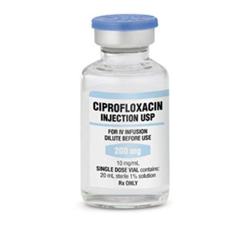 Ciprofloxacin IV 10mg ML SDV 20mL Vial Each McGuff Medical Products