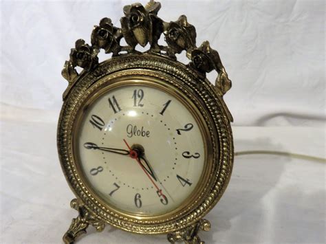 Globe Gold Alarm Clock Vintage Alarm Clock Working Bedside Etsy