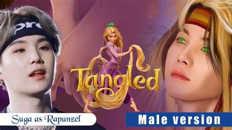 B T S Suga As Rapunzel Male Version Disney Tangled Male Version