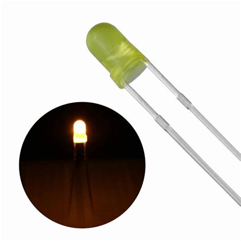 Kit 100 Unidades Led Amarelo 3mm Difuso Shopee Brasil