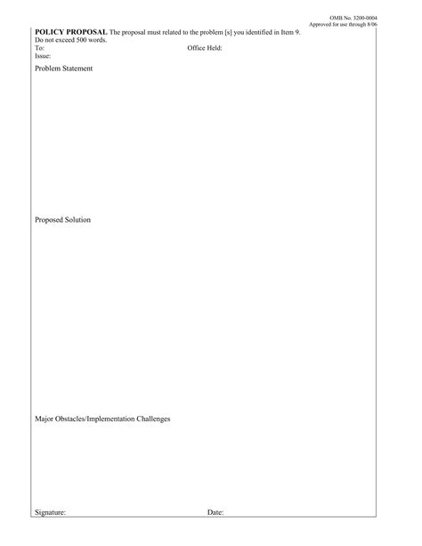 Free Printable Policy Proposal Templates PDF Word Example Outline