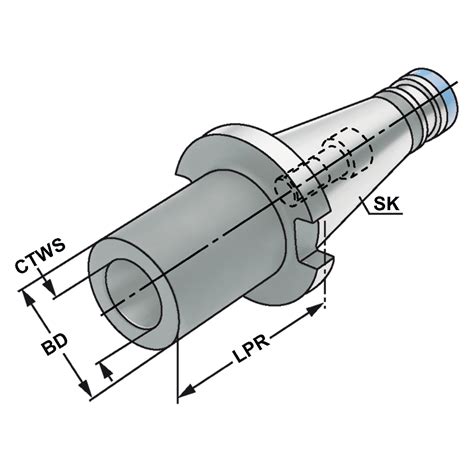 Zwischenhülse für Morsekegel SK 40 1 50 SK 40 Fräserhülsen