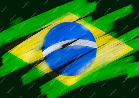 Bandera de Brasil bandera estilizada de Brasil para apoyar al equipo de ...