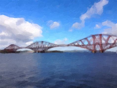 Forth Bridge Painting by Carrie Kouri