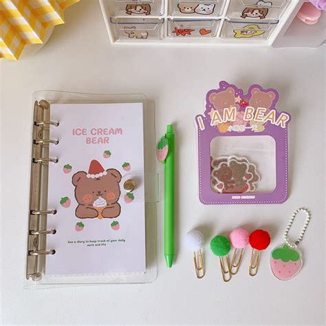 A6 DIY Handbook Planner Binder Diary Notebook With Pen Paper Clip