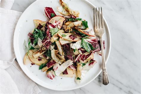 Roasted Fennel Salad with Apple and Radicchio - Our Salty Kitchen