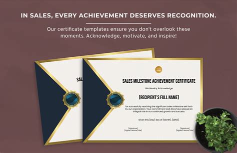 Sales Milestone Achievement Certificate Template In Word Pdf