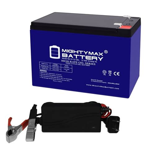 12v 10ah Gel F2 Replacement Battery Compatible With Unison Ps6 12v Charger