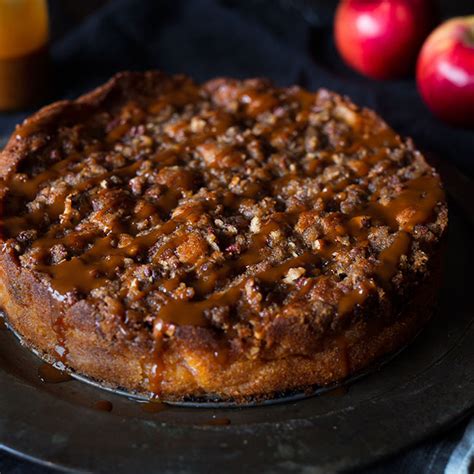 Apple Cider Cake With Salted Caramel Sauce One Tough Cookie Blog