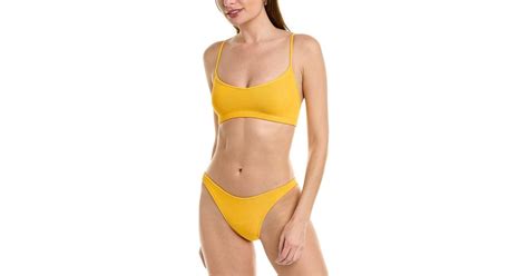 Hunza G 2pc Virginia Nile Bikini Set In Yellow Lyst