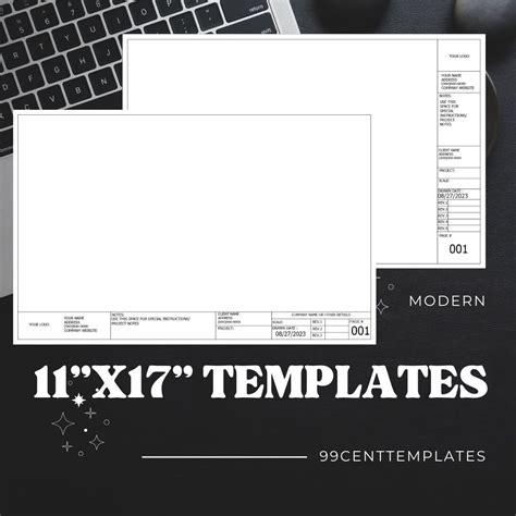 Autocad Title Block Templates 11x17 Vertical And Horizontal Etsy