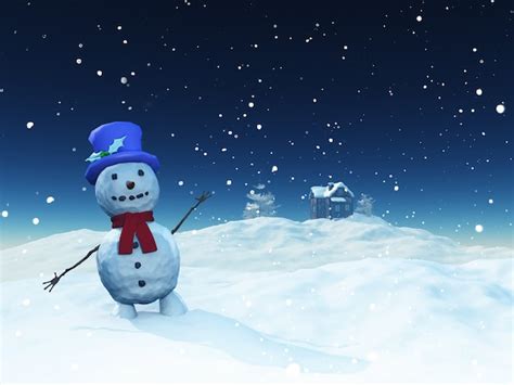 Snowman A Frosty Landscape Images - Free Download on Freepik