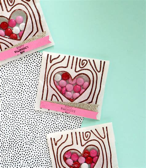 Diy Stamped Valentine S Day Treat Bags Happiness Is Creating