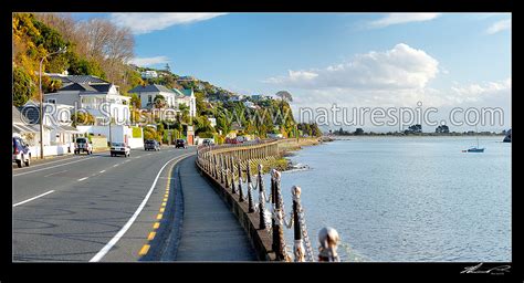 Nelson Waterfront And Wakefield Quay Infront Of Fifeshire Rock And